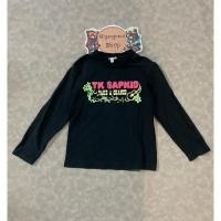 ราคา เสื้อยืดแขนยาวสกรีนลายเท่ๆของเด็กมือสอง สีดำ Size 110 แบรนด์ TK Sabkid ของแท้ สภาพ 90 (29178967200)