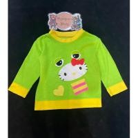 ราคา เสื้อสเวตเตอร์ปักลาย Kitty ของเด็กมือสอง สีเขียว Size 90 สภาพ 90 (26417650635)