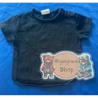 ราคา เสื้อยืดแขนสั้นคอกลม สกรีนลายปลา ปักดอกไม้ ของเด็กมือสอง สีดำ Size 80 งานป้ายของแท้ สภาพ 85 (28056230695)