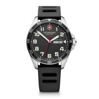 ราคา VICTORINOX Fieldforce Men s Watch Quartz Stainless Steel Case 316L Black Dial Black Rubber Strap Water Resistant Analog Brand Gift Black Domestic Genuine Product 249167 (43454611689)