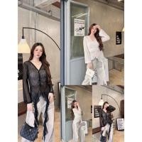 ราคา SHEENY SN 97938 เสื้อลูกไม้แขนยาวคอวี ลุกไม้ยืดได้ สาวอวบ ใส่ได้ค่ะ จะใส่เปิดไหล่ แหวกๆหรือจะใส่คอปกติได้เลยค่า (44010559229)