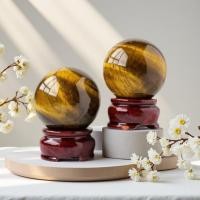 ราคา ทรงกลมไทเกอร์อาย ลูกแก้วธรรมชาติ การป้องกันและความมั่นใจ โกลเด้น ซิลกี้ ชิมเมอร์ บ้าน สํานักงานตกแต่ง (41965214131)