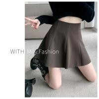 ราคา Milyfashion กระโปรงผ้าร่มทรงเอแบบใหม่ฤดูใบไม้ร่วงและฤดูหนาว2024ไซส์ใหญ่กระโปรงผ้าวูลฟูสำหรับผู้หญิงกระโปรงสั้นคลุมดูผอมเอวสูงสำหรับสาวอวบ (28066310801)