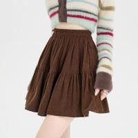 ราคา Milyfashion กระโปรงยาวครึ่งตัวสีกาแฟสำหรับผู้หญิงกระโปรงสั้นผ้าลูกฟูกทรงเอเอวสูงยางยืดใส่แล้วดูผอมเพรียวแบบใหม่2024ฤดูใบไม้ร่วงและฤดูหนาว (29620256377)