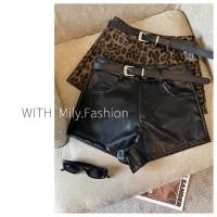 ราคา Milyfashion Retro เสือดาวพิมพ์ PU หนังกางเกงขาสั้นผู้หญิงฤดูใบไม้ร่วงฤดูหนาวสไตล์ใหม่เอวสูงสาวร้อนกางเกงขากว้างสบายๆ A Line Slimmer ดูร้อนกางเกง (28719102348)