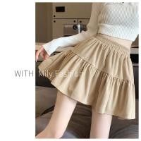 ราคา Milyfashion กระโปรงผ้าลูกฟูกขนปุยผู้หญิงกระโปรงสั้นเค้กจีบทรงเอแบบใหม่สำหรับฤดูใบไม้ร่วงและฤดูหนาวสำหรับคนตัวเล็กเอวสูงยางยืดใส่แล้วดูผอมเพรียว (26311663312)