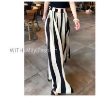 ราคา Milyfashion ฤดูร้อนใหม่แฟชั่นกระโปรงใหญ่กางเกงกระโปรงเอวสูงสไตล์วินเทจสบายๆดูผอมยาวกางเกงกระโปรงขากว้างผู้หญิงสไตล์เกาหลี (28711668330)