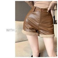 ราคา Milyfashion ชุดกางเกงเอวสูงหนังPUและขนแกะ สำหรับฤดูหนาว แมทช์ได้ทุกโอกาส (43971054232)