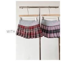 ราคา Milyfashion กระโปรงลายสก็อตต่ำเอวปัก ทรงเอ กันแสงสะท้อน สไตล์เรียบร้อย (42722195937)