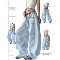 ราคา Milyfashion Dopamine American Overalls Summer Loose Large Size Machete Pants Wide Leg Mopping Casual (41422179510)