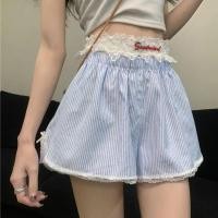 ราคา กางเกงขาสั้นลูกไม้สีขาว Milyfashion ทรง A line สlimming และเซ็กซี่ (46750053469)