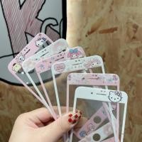 ราคา กรอบสี ความละเอียดสูง ฟิล์มกระจกนิรภัยเหมาะสําหรับ ไอโฟน 4 5 6 7 8 กับ พร้อมลวดลาย ไอโฟน7บวก แบบเต็มหน้าจอฟิล์มการ์ตูนสีชมพู (40809417234)