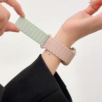 ราคา Silicone magnetic watchband Strap suitable for Apple Watch bands iWatch new style breathable sweat proof applewatch10 silicone S10 magnetic attraction Ultra2 men and women SE sports creative wristband