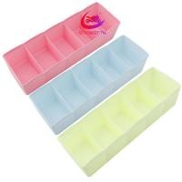 ราคา Stanest Storage Organizer BoxUnderwear Bras Ties โต๊ะถุงเท้าลิ้นชักตู้เสื้อผ้า 5 เซลล์พลาสติก (24596871311)
