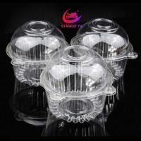 ราคา สแตนสต์ 100 ชิ้นพลาสติกใสเค้กคัพเค้กเดี่ยวสําหรับกรณีมัฟฟิน พ็อด ผู้ถือโดมกล่อง (44368021269)