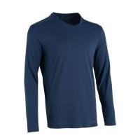 ราคา เสื้อวิ่งแขนยาว เสื้อยืดแขนยาว Sun Protect men s breathable long sleeved running T shirt navy blue KALENJI (25608618009)