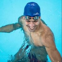 ราคา หมวกว่่ายน้ำ หมวกว่ายน้ำซิลิโคนรุ่น 500 สีฟ้า สีดำ ยี่ห้อ Nabaiji (5704710584)