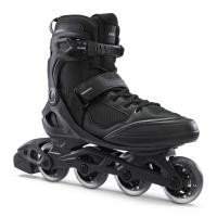ราคา โรลเลอร์เบลด สีดำ ล้วน rollerblade รองเท้าอินไลน์สเก็ต OXELO Adult Inline Fitness Skates FIT100 Black Silver (17062131425)