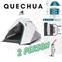 ราคา เต็นท์ TENT FOR 2 PERSON เต็นท์นอน2คน QUECHUA CAMPING TENT MH100 FRESH BLACK เต็นท์ตั้งแคมป์สำหรับ 2 คน (4479447838)