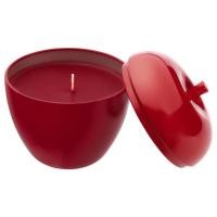 ราคา ถ้วยเทียน แก้วเทียนหอม ในถ้วยโลหะ รูปแอปเปิล VINTER 2021 Scented candle in metal tin apple shaped Winter apples red9 cm (11871357167)