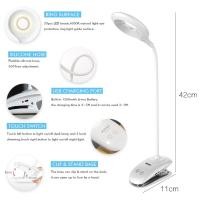 ราคา โคมไฟ โคมไฟตั้งโต๊ะ 260 ลูเมน LED โคมไฟแบบหนีบ LUZINO Portable Study Lamp TGX 770 WH (7144826198)