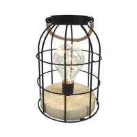 ราคา โคมไฟ โคมไฟโต๊ะทำงาน โคมไฟวินเทจ KASSA HOME โคมไฟตั้งโต๊ะ LED WIRE LANTERN รุ่น 195730 ขนาด 14 5 x 14 5 x 21 5 ซม สีดำ (6758516414)