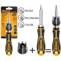 ราคา INGCO ชุดไขควงพร้อมดอกไขควง 8 ชิ้น รุ่น AKISD0808 ชุดไขควง 8PCS RATCHET SCREWDRIVER SET ไขควง (3677805033)