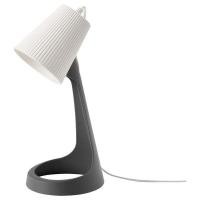 ราคา แถมหลอดไฟ โคมไฟ สวัลเล็ต โคมไฟโต๊ะทำงาน เทาเข้ม ขาว SVALLET Work lamp dark grey white (41669030223)