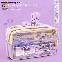 ราคา Livehouseey Sanrio กล่องดินสอใส ความจุขนาดใหญ่ กระเป๋าดินสอผ้า PVC ลาย Cinnamoroll Kuromi กล่องใส่ปากกา กันน้ำ เครื่องเขียน (45650570182)