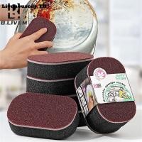 ราคา Livehouseey ฟองน้ำขัดจาน Diamond Sand ความหนาแน่นสูง 1 2 ชิ้น สำหรับเช็ดทำความสะอาดในครัว แปรงล้างจาน ก้นหม้อ ขจัดคราบดำ ทำความสะอาด ขจัดสนิม สิ่งประดิษฐ์ (45151079914)