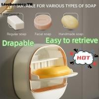 ราคา Livehouseey กล่องใส่สบู่ท่อระบายน้ำชักโครกอเนกประสงค์ฝา 1 2 ฝา ถาดใส่สบู่ ที่วางสบู่ติดผนัง เหมาะสำหรับห้องน้ำและห้องครัว (40672595024)