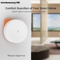 ราคา Livehouseey Sonoff Snzb 02p เซ็นเซอร์วัดอุณหภูมิและความชื้น Zigbee เครื่องตรวจจับเทอร์โมมิเตอร์สำหรับบ้านอัจฉริยะผ่าน Ewelink Alexa Google Home Smart Things (27973088189)