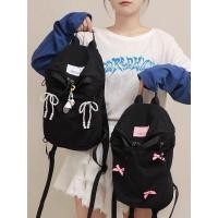 ราคา Influencer Ultra Light Outdoor Backpack Pearl Bow Cute Travel Sports Backpack School Bag (29767078547)
