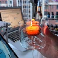 ราคา เชิงเทียนแก้วกันลม ทรงกระบอกโปร่งใสสำหรับแชมเปญ พร้อมฝาครอบ เหมาะสำหรับการตกแต่งเดสก์ท็อปในสไตล์หรูหรา (52650737248)