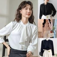 ราคา เสื้อทำงานสไตล์เกาหลี คอจีน (40570329301)