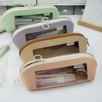 ราคา ใหม่สามมิติที่เรียบง่ายใสกรณีดินสอนักเรียนสอบทุ่มเทเครื่องเขียนกระเป๋าความจุขนาดใหญ่ถุงเก็บแบบพกพา (51700882265)