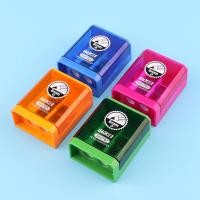 ราคา ซ1701 กบเหลาดินสอนักเรียนหลุมคู่โปร่งใสนักเรียนดินสอขนาดเล็กการ์ตูนกบเหลาดินสอพลาสติก (42917725784)