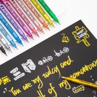 ราคา Guangna 550 สีเมทัลลิคหัตถกรรมปากกาทองเงิน Quick Drying กันน้ํา Marker ปากกายางมือวาดลายเซ็นภาพวาด Graffiti ปากกา (28092579570)