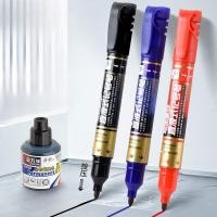 ราคา ปากกาสีน้ำมันแบบหนา Jinwannian ปากกาสีน้ำมันแบบกด ปากกาสีดำ ปลายใหญ่ ความจุขนาดใหญ่ รีฟิลได้ (26575848444)