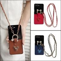 ราคา SAMSUNG น่ารักCrossbody Lanyardสร้อยข้อมือPUหนังสําหรับSamsung Galaxy Z Flip 7 Z Flip 7FE Z Flip 6 Z Flip 5 Z Flip 4 Z Flip 3 พร้อมMickey Dimondแหวนกันกระแทกฝาครอบป้องกัน (52951346513)