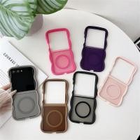 ราคา SAMSUNG Stylish Big Wave Magnetic MatteสําหรับSamsung Galaxy Z Flip 7 Z Flip 7FE Z Flip 6 Z Filp 5 Z Flip 4 Z Flip 3 โปร่งแสงFrostedปกหลัง (47751199550)