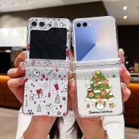 ราคา SAMSUNG Christmas Tree Snowman Clearเคสโทรศัพท์สําหรับSamsung Galaxy Z Flip 7 Flip 6 Flip 5 Flip 4 5GบานพับพับฝาครอบPCสําหรับSamsung Z Flip7 Flip6 Flip5 Flip4 Flip3 (43274552178)