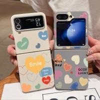 ราคา สําหรับ Samsung Galaxy Z Flip7 Flip6 Flip5 Flip4 Flip3 5G สีสันรักรูปแบบพับเคสโทรศัพท์หนัง TPU นุ่มสําหรับ Samsung Galaxy Z Flip 7 6 5 4 3 (42207411475)