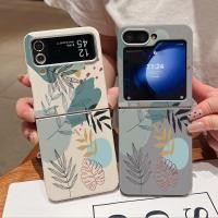 ราคา สําหรับ Samsung Galaxy Z Flip7 Flip6 Flip5 Flip4 Flip3 5G ดอกไม้รูปแบบพับเคสโทรศัพท์หนัง TPU นุ่มสําหรับ Samsung Galaxy Z Flip 7 6 5 4 3 (41307503587)