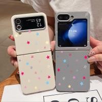 ราคา สําหรับ Samsung Galaxy Z Flip7 Flip6 Flip5 Flip4 Flip3 5G Insรูปแบบดาวขนาดเล็กพับเคสโทรศัพท์หนังTPUนุ่มสําหรับSamsung Galaxy Z Flip 7 6 5 4 3 (25295856130)