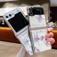 ราคา เคสโทรศัพท์มือถือแบบใส ฝาพับ กันกระแทก ลายผีเสื้อน่ารัก สําหรับ Samsung Galaxy Z Flip 5 Z Flip 4 Z Flip 3 Z Flip5 Flip4 Flip3 (22289279845)