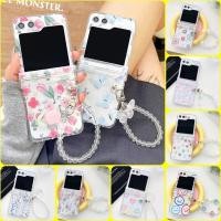 ราคา เคสโทรศัพท์มือถือแบบใส กันกระแทก ลายการ์ตูนหัวใจ ดอกไม้น่ารัก พร้อมสายคล้องมือ สําหรับ Samsung Galaxy Z Flip 5 Z Flip 4 Z Flip 3 Z Flip 4 Z Flip 3 (20693316184)