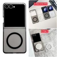 ราคา SAMSUNG Slim Matte Clearปลอกแม่เหล็กสําหรับSamsung Galaxy Z Flip 7 Z Flip 7FE Z Flip 6 Z Flip 5 Z Flip 4 Z Flip 3 ไร้สายชาร์จกันกระแทกกรณี (42175554822)