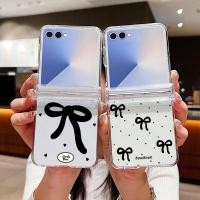 ราคา น่ารักโบว์รูปแบบเคสโทรศัพท์ใสสําหรับ Samsung Galaxy Z Flip 7 Flip 6 Flip 5 Flip 4 5G บานพับเต็ม Hard PC ฝาครอบพับสําหรับ Samsung Z Flip7 Flip6 Flip5 Flip4 Flip3 (42161197381)
