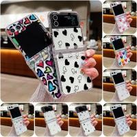 ราคา เคสโทรศัพท์มือถือแบบแข็ง ฝาพับ กันกระแทก ลายหัวใจ พร้อมบานพับ หลากสี สําหรับ Samsung Galaxy Z Flip 5 Z Flip 4 Z Flip 3 Z Flip5 Flip4 Flip3 5G (24822596317)